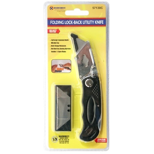 Marksman Folding Lock Back Utility Knife