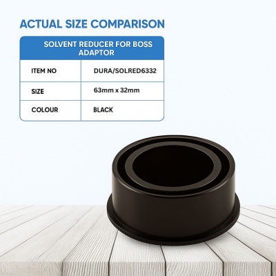 63mm x 32mm Black Solvent Reducer for Boss Adaptor