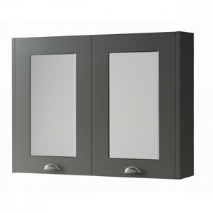 Kartell Astley 2-Door Mirror Cabinet 800mm - Matt Grey