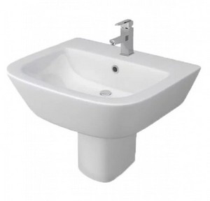 Kartell Project Round 530mm 1th Basin with Semi Pedestal