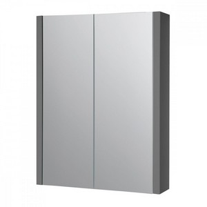Kartell Purity 500mm Mirror Cabinet - Storm Grey Gloss