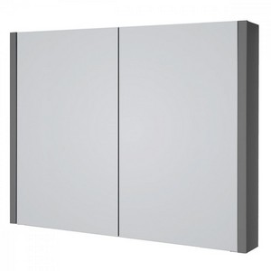 Kartell Purity 800mm Mirror Cabinet - Storm Grey Gloss